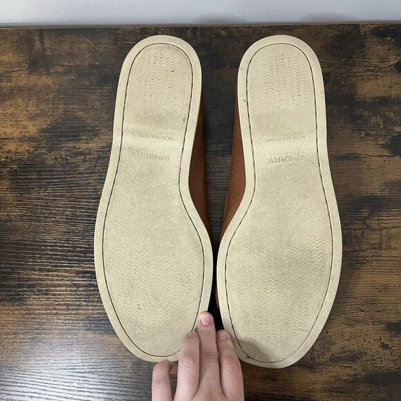 Sperry Men’s Leather Topsider 2-Eye Boat Shoe Loafer 14W Casual Deck Shoes - Picture 7 of 11